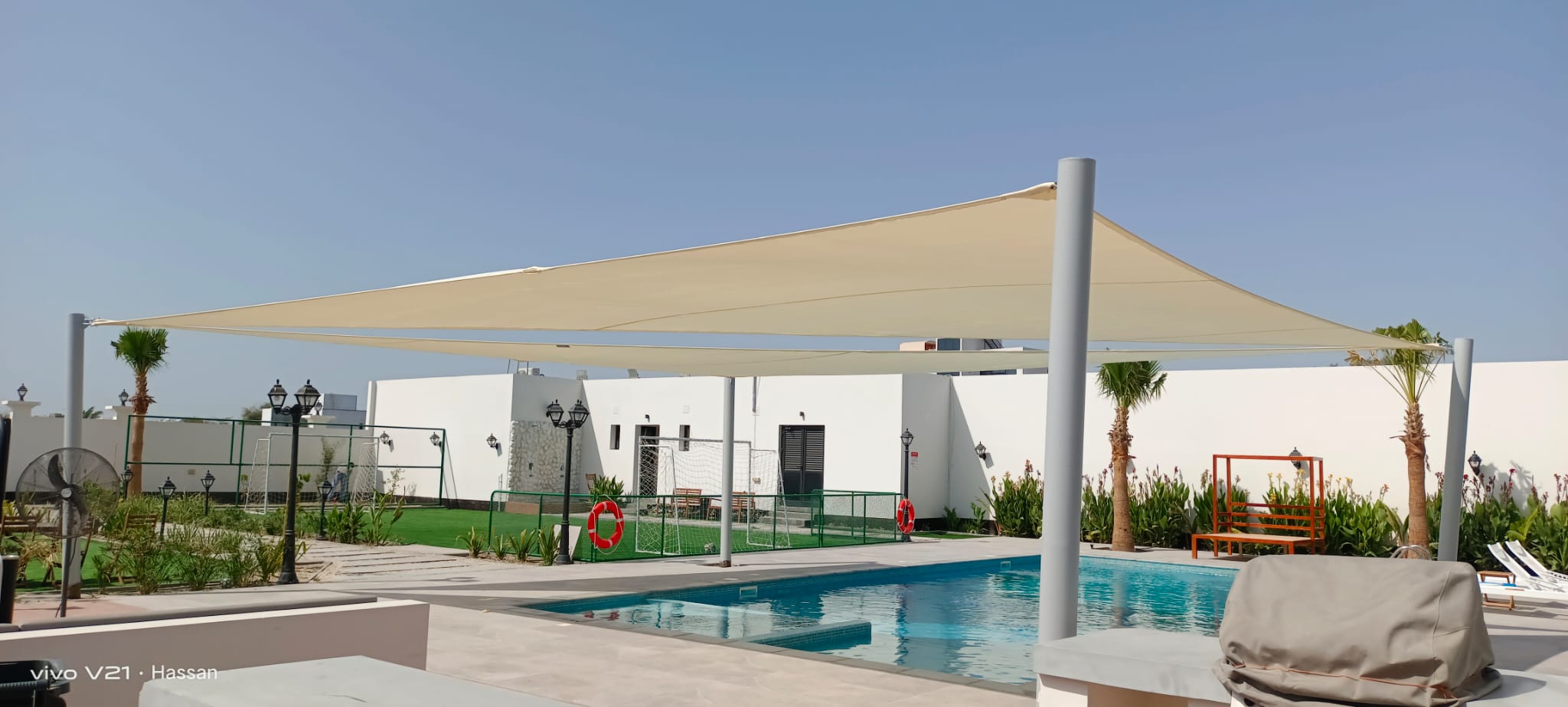 Modern Villa Pool Shade